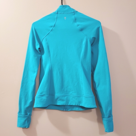 Ivivva Lululemon Girl Blue Floral Mesh Perfect Your Practice Full Zip Jacket 14 - Picture 5 of 6